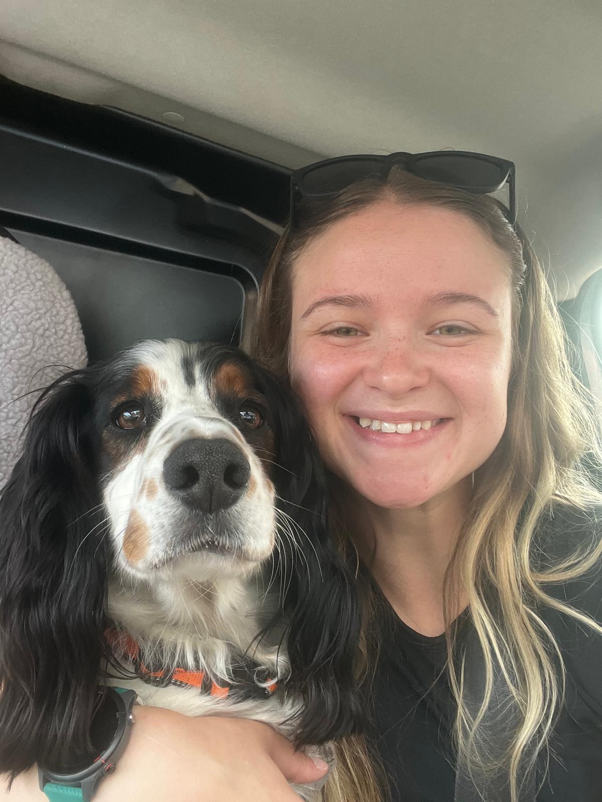 Emily with Barney